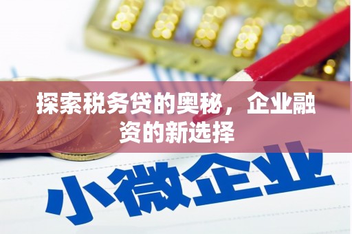 仁怀探索税务贷的奥秘，企业融资的新选择