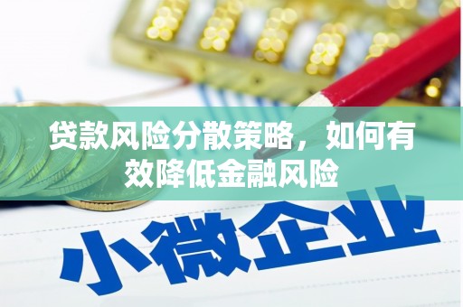 仁怀贷款风险分散策略，如何有效降低金融风险