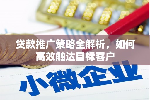 仁怀贷款推广策略全解析，如何高效触达目标客户