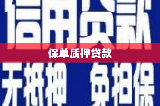 仁怀保单质押贷款