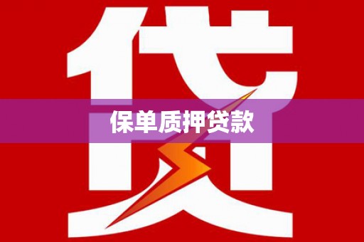 仁怀保单质押贷款