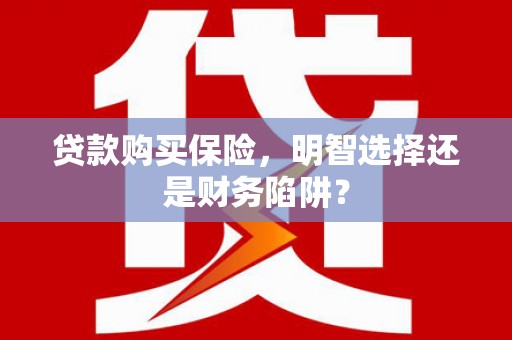 仁怀贷款购买保险，明智选择还是财务陷阱？