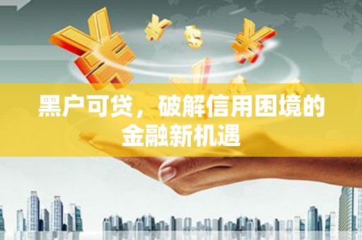 仁怀黑户可贷，破解信用困境的金融新机遇
